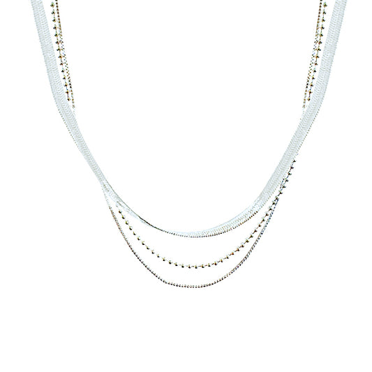 Silver 3 teir chain set