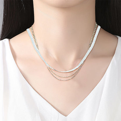 Silver 3 teir chain set