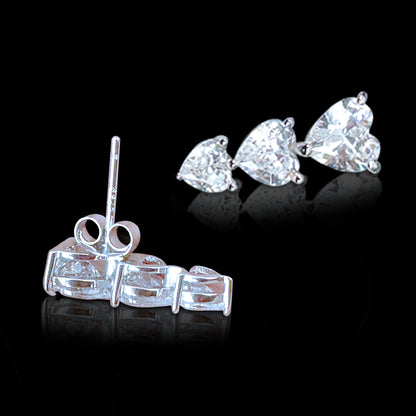 925 Silver Moissanite Stud Earrings. Crafted with precision.