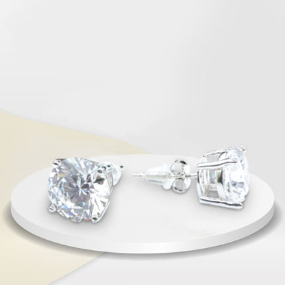 925 Sterling Silver Cubic Zirconia Studs – Perfect for Any Occasion