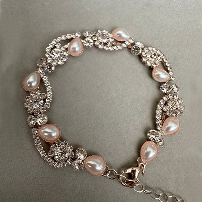 Fashionable Rose Gold bracelet with pearl