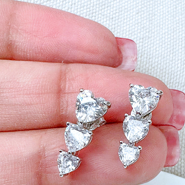 925 Silver Moissanite Stud Earrings. Crafted with precision.