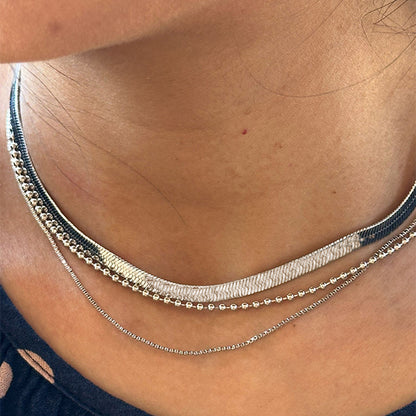 Silver 3 teir chain set