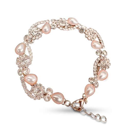 Fashionable Rose Gold bracelet with pearl