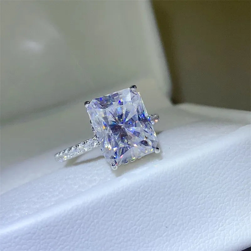 5 Carat Moissanite Zircon 925 Sterling Silver Ring