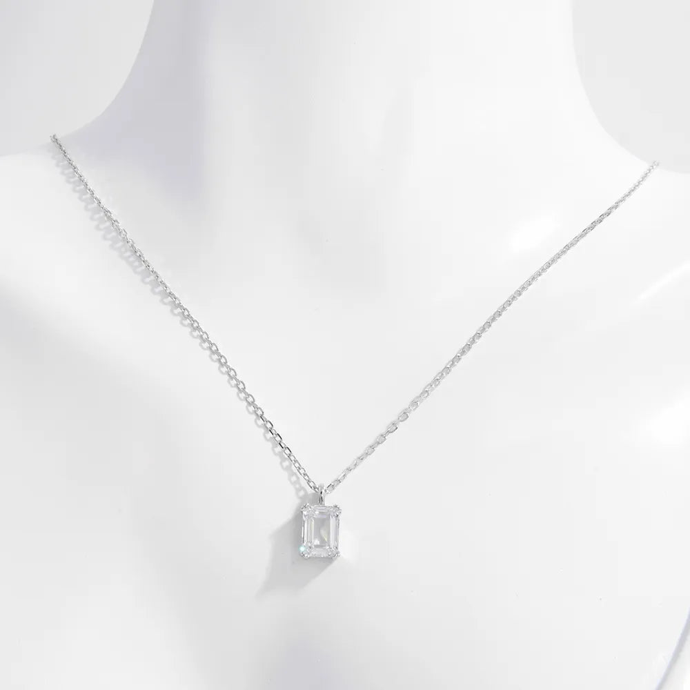 925 Sterling Silver Zircon Pendant Necklace