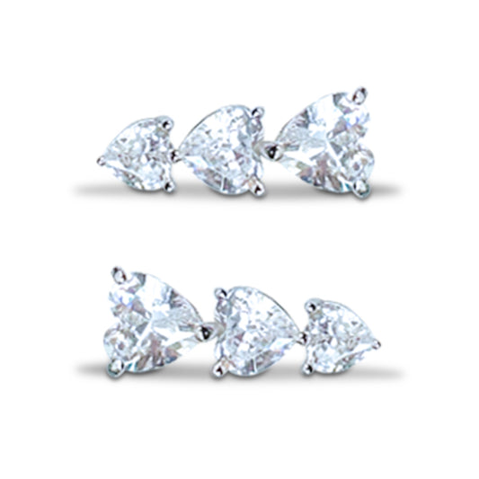 925 Silver Moissanite Stud Earrings. Crafted with precision.