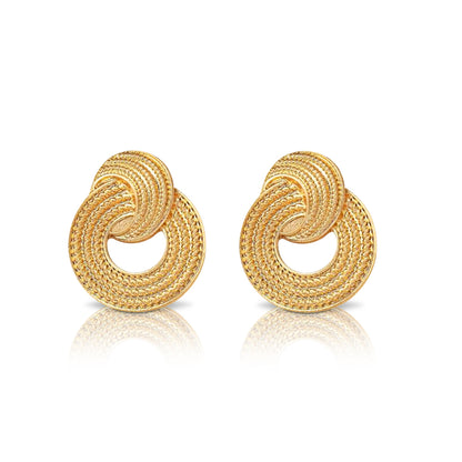 Delicate Twisted lines stripped Pattern High End Earrings