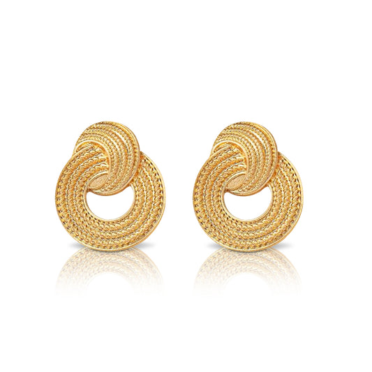 Delicate Twisted lines stripped Pattern High End Earrings