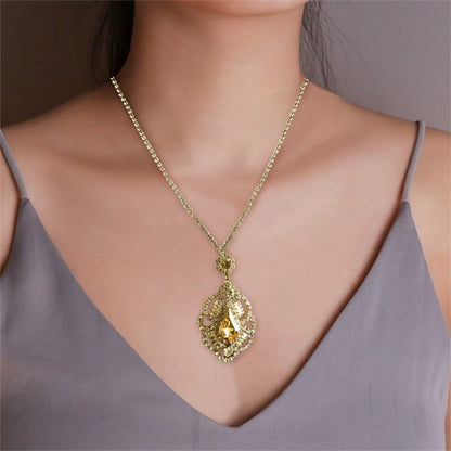 Sparking Gold gemstone Necklace set