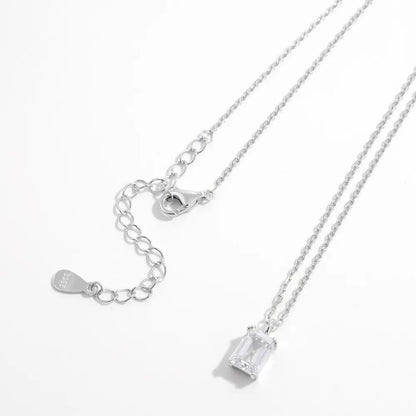 925 Sterling Silver Zircon Pendant Necklace