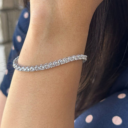 Round Cubic Zirconia classic tennis bracelet