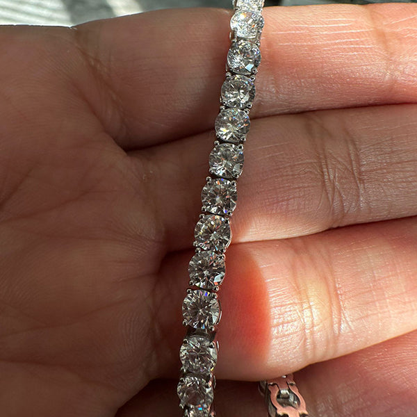 Round Cubic Zirconia classic tennis bracelet