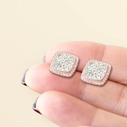 925 Silver Moissanite Stud Earrings. Crafted with precision, these earrings are perfect