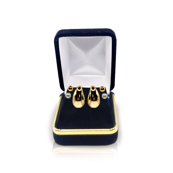 Elevate your earring game with this stunning 3-pair gold and pearl earring